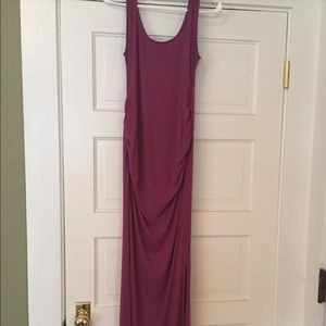 Raspberry Maternity Maxi Dress